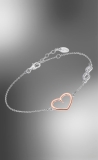 Armband Silber mit Herz rosé und Unendlichsymbol mit Zirkonia
