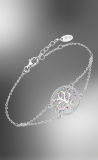 Armband Silber mit Lebensbaum farbige Zirkonia