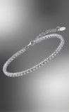 Armband Silber mit umlaufend Zirkonia, Länge 18cm+Verlängerungskette