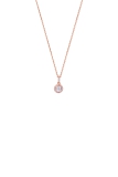 Xenox Kette Silber rosévergoldet mit Anhänger Zirkonia Ø 6,8mm