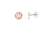 Xenox Ohrstecker Silber rosévergoldet ,Motiv Baum