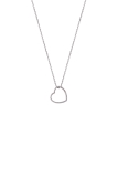 Xenox Kette Silber rhodiniert mit Anhänger Durchzugherz mit Zirkonia