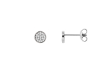 Xenox Ohrstecker Silber rhodiniert mit Zirkonia , Ø 6mm