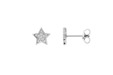 Xenox Ohrstecker Silber rhodiniert Stern mit Zirkonia