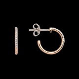Xenox SteckCreole Silber rosé mit Zirkonia, Ø 15mm
