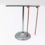 Xenox Ohrstecker mit Kette Silber rosé mit Zirkonia, Länge 70mm