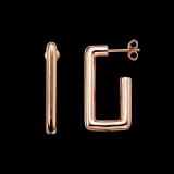 Xenox Ohrstecker Silber rosé rechteckig