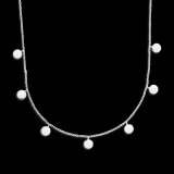 Xenox Kette Silber rhodiniert mit Anhängern 7 Scheiben
