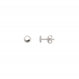 Xenox Ohrstecker Silber rhodiniert rund Ø 6mm
