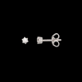 Xenox Ohrstecker Silber rhodiniert  Krappenfassung mit Zirkonia Ø 2,5mm