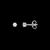 Xenox Ohrstecker Silber rhodiniert  Krappenfassung mit Zirkonia Ø 3mm