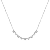 Xenox Collier Silber mit Mittelteil 9 Zirkonia