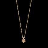 Xenox Kette Silber vergoldet mit Anhänger champagner Zirkonia