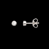 Xenox Ohrstecker Silber rhodiniert mit Zirkonia Ø 2,5mm