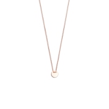 Xenox Kette Silber rosévergoldet mit Anhänger Gravurplatte Ø 8mm