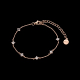 Xenox Armband Silber rosévergoldet mit 6 Zirkonia