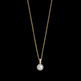 Xenox Kette Silber vergoldet mit Anhänger Perle Ø 8mm