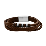 Armband mehrreihig Leder braun