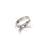 Boccia Ring Titan matt/poliert mit 3 Brillanten á0,015ct, 4mm breit