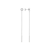 Xenox Ohrstecker Silber rhodiniert mit Kette 7cm lang