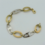 Armband 333/- Weißgold mit Gelbgold