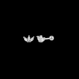 Xenox Ohrstecker Helix Silber rhodiniert