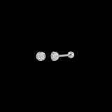 Xenox Ohrstecker Helix Silber rhodiniert