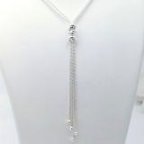 Collier Y Silber rhodiniert