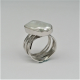 Ríng 925/-er Silber mit Barockperle