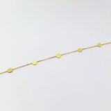 Armkette Anker mit Kreisen, 585/- Gelbgold, Länge 18+1