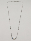 Kette mit Mondstein und Zirkonia 925/-