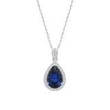 Lotus Kette Silber rhodiniert