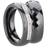 Damenring Ceramic schwarz
