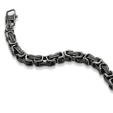 Armband König 8,5x8,5 Edelstahl geschwärzt