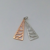 Anhänger doppelte Dreiecke silber/rosé Silber 925/-