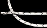 Collier matt/poliert Edelstahl Breite 6mm 45cm
