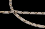 Armband matt, poliert ovale Zwischenteile vergoldet Titan 19cm